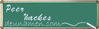 Peer Wackes Visitenkarte